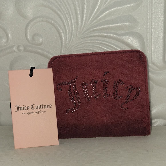 Juicy Couture Burgundy Wallet NEW W Tags. NWT - Picture 8 of 9
